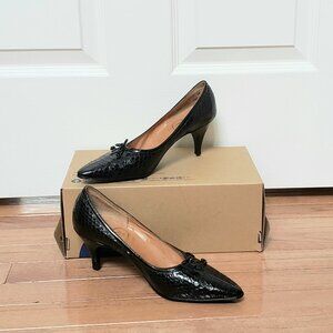 Bally Black Vintage Snakeskin Print All leather Carlton Pumps